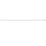 14K White Gold 1.0mm Diamond Cut Rope 18"