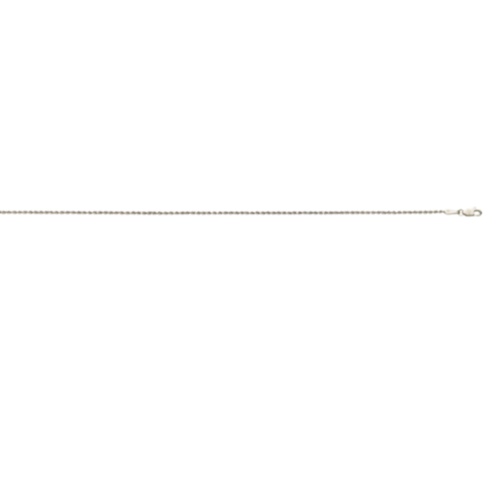 14K White Gold 1.0mm Diamond Cut Rope 18"