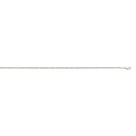 14k White Gold 1.5mm Rope Chain 16"
