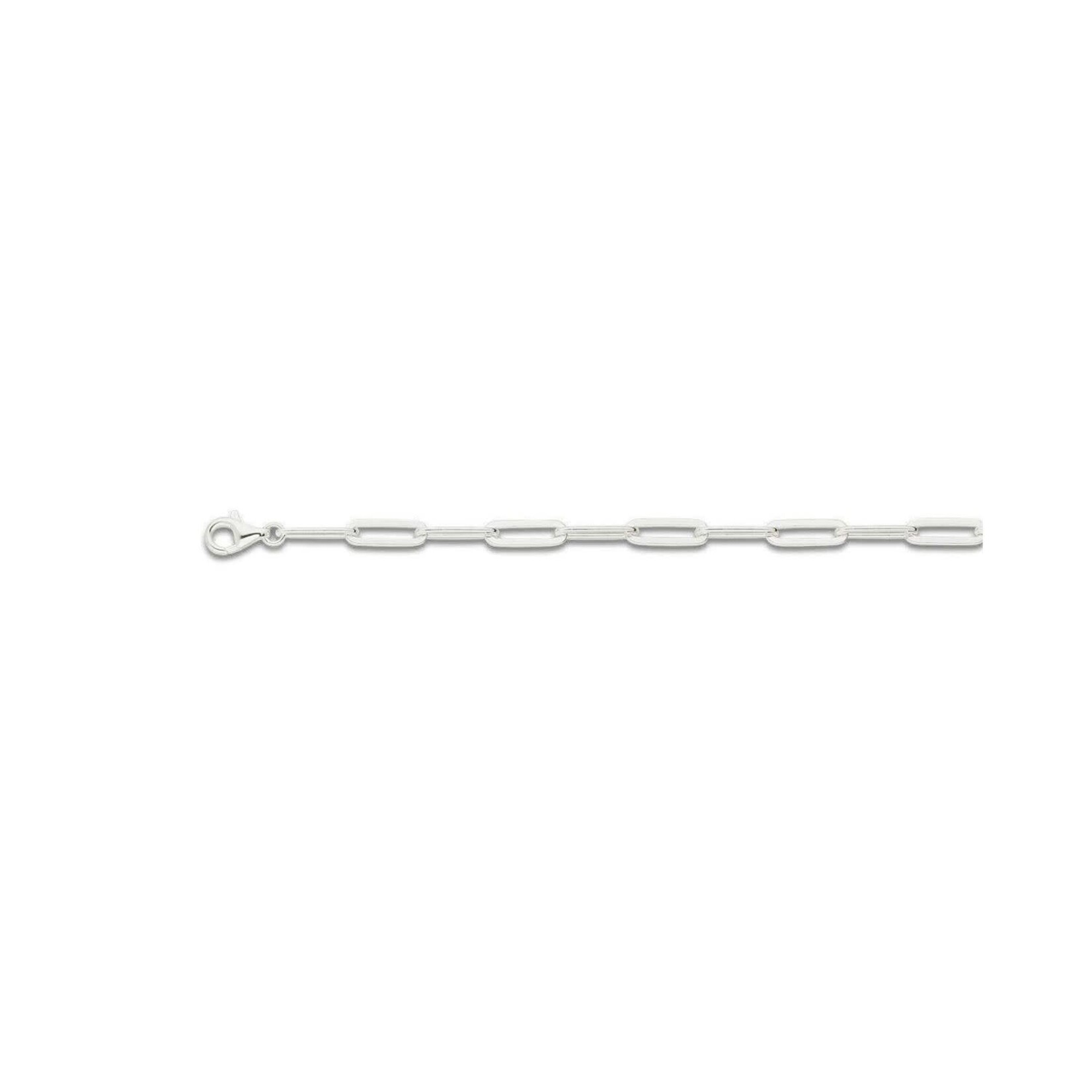 Sterling Silver Rhodium Plated 2.95mm Paperclip Chain 24''