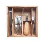 Orban & Sons Seafood Set with Cracker in Wooden Box