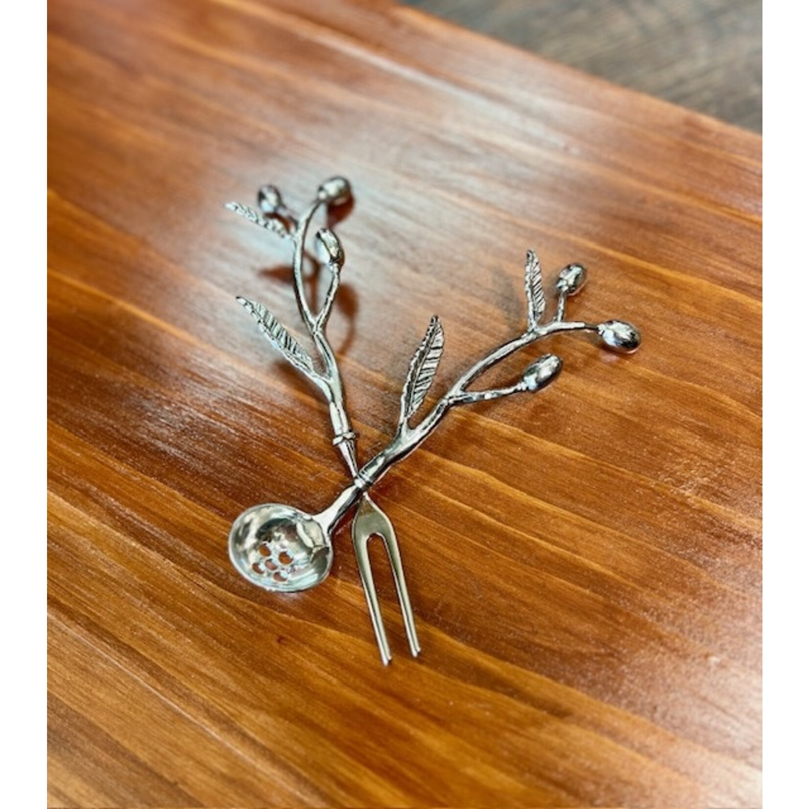 Olive Leaf Fork and Spoon