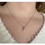 14K White Gold Diamond Pendant