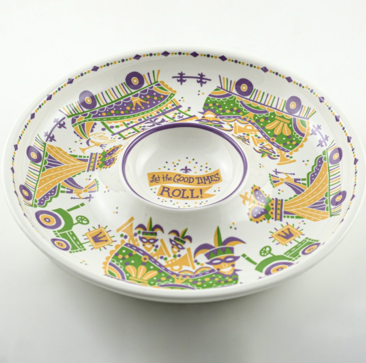 Let The Good Times Roll Chip & Dip Bowl