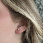 14k White Gold Diamond Stud Earrings - 0.64CTW