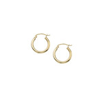 10K Yellow Gold 2X15mm Polished Hoops