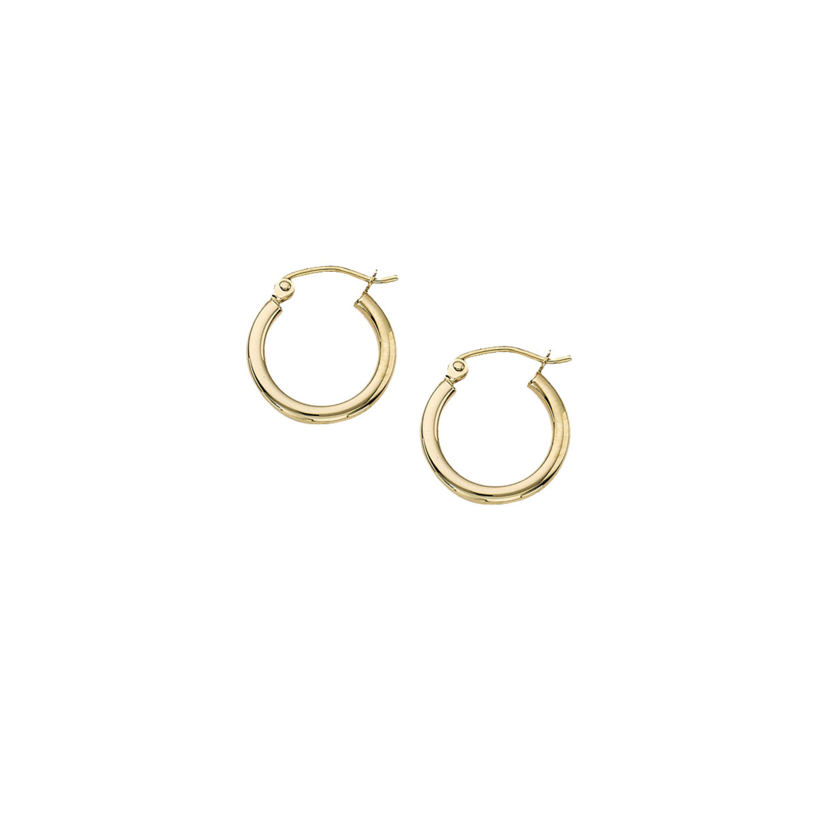 10K Yellow Gold 2X15mm Polished Hoops