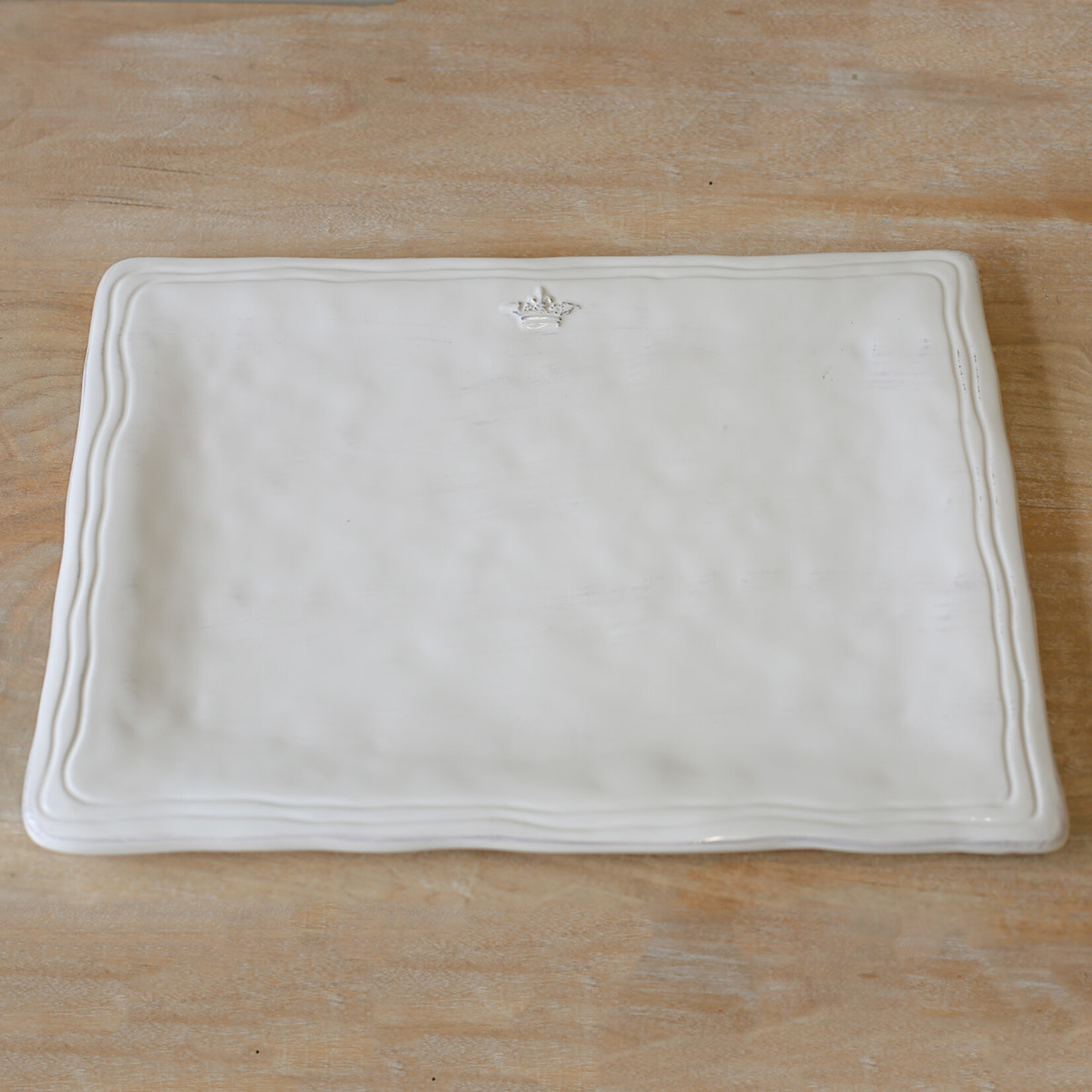 Crown Platter Antique White 11.5x8.5