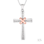 Sterling Silver Diamond Cross with Chain