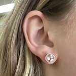 14k Rose Gold Morganite & Diamond Earrings