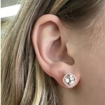 14k Rose Gold Morganite & Diamond Earrings