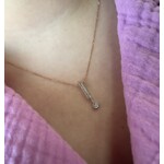 10k Two-Toned White & Rose Gold Diamond Fashion Pendant