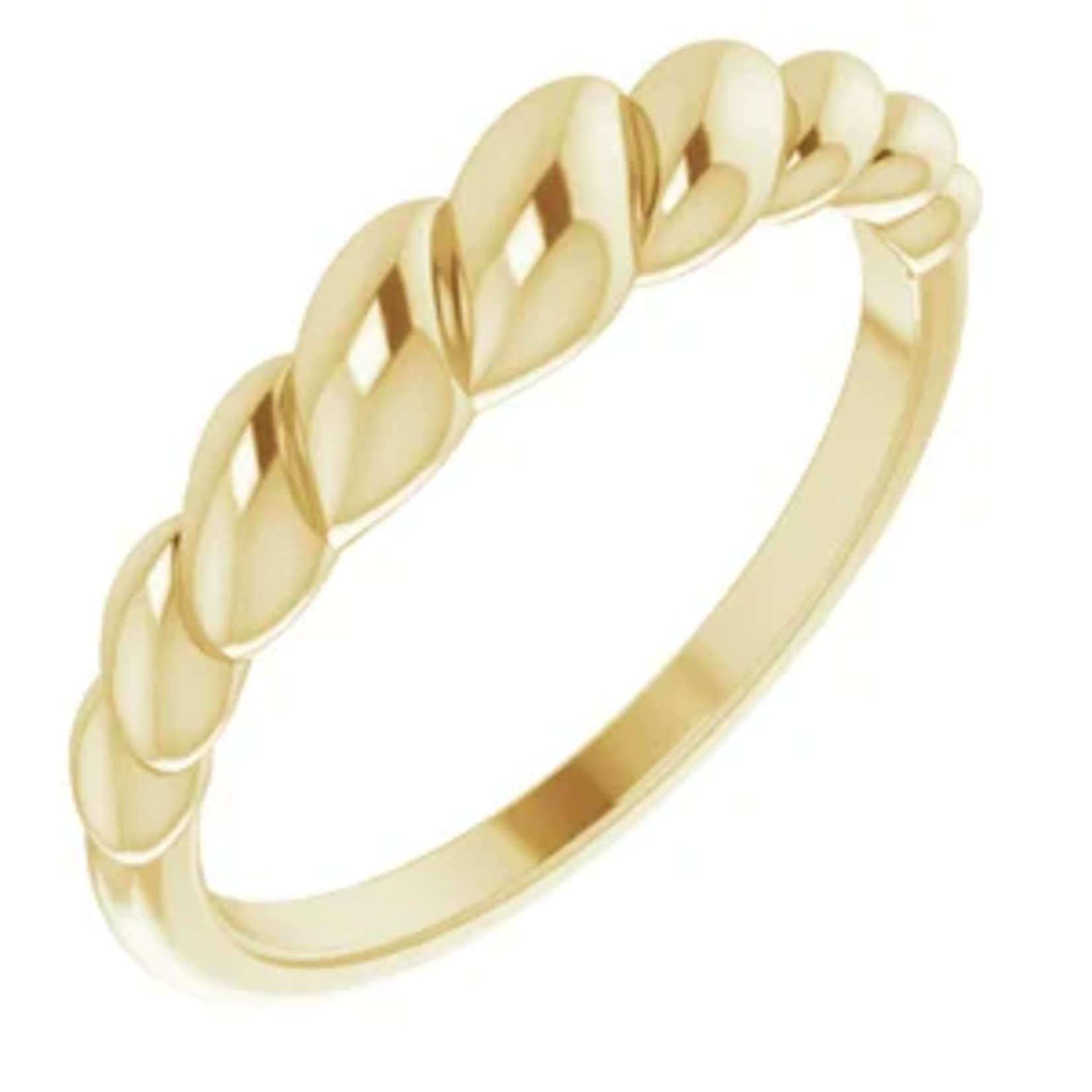 10K Yellow Rope Dome Ring