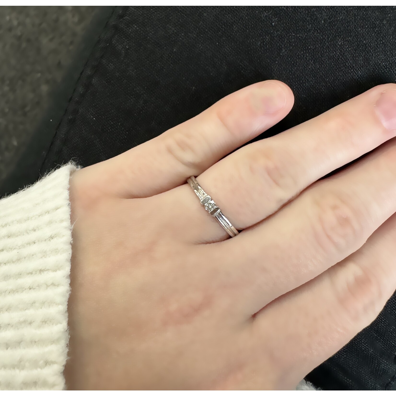 14k White Gold Diamond Ring