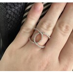 14k Rose Gold Diamond Swirl Ring