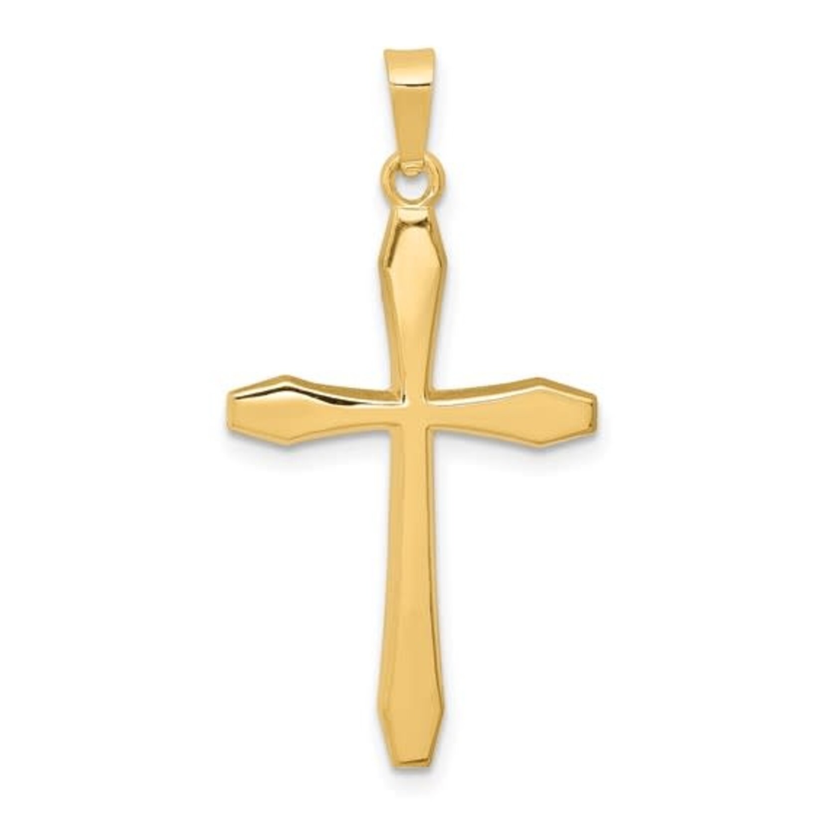 Quality Gold 14k Yellow Gold Men's Polished Cross Pendant