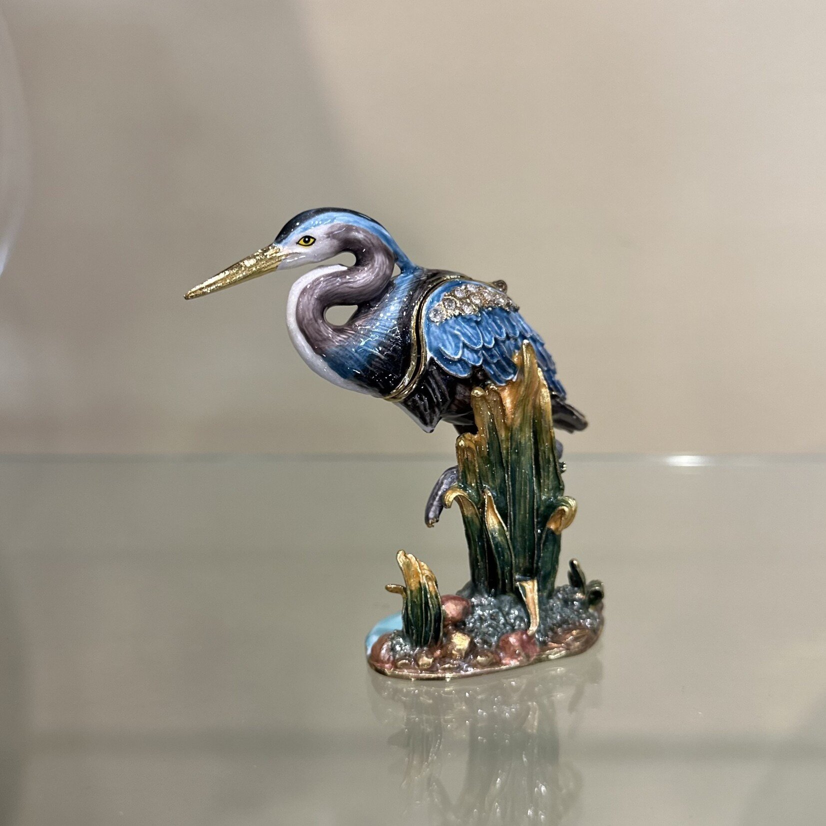 Blue Heron Trinket Box