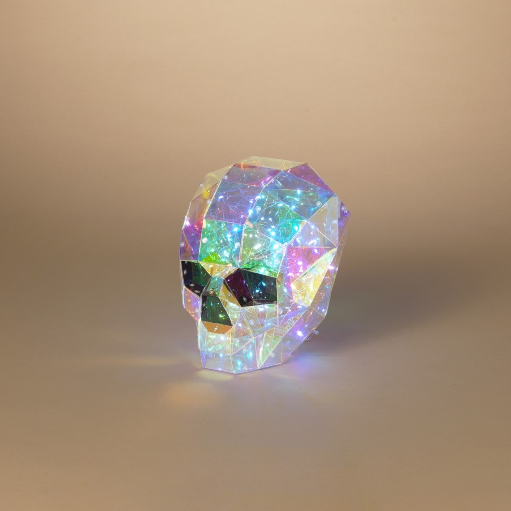 Lighted Holographic Skull
