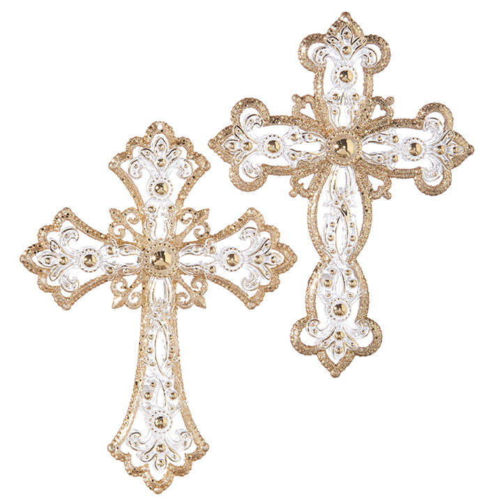 5'' Jeweled Cross Ornament