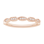 10k Rose Gold 1/12ctw Diamond Stack Ring