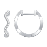 10K White Gold Diamond .13CTW Earrings