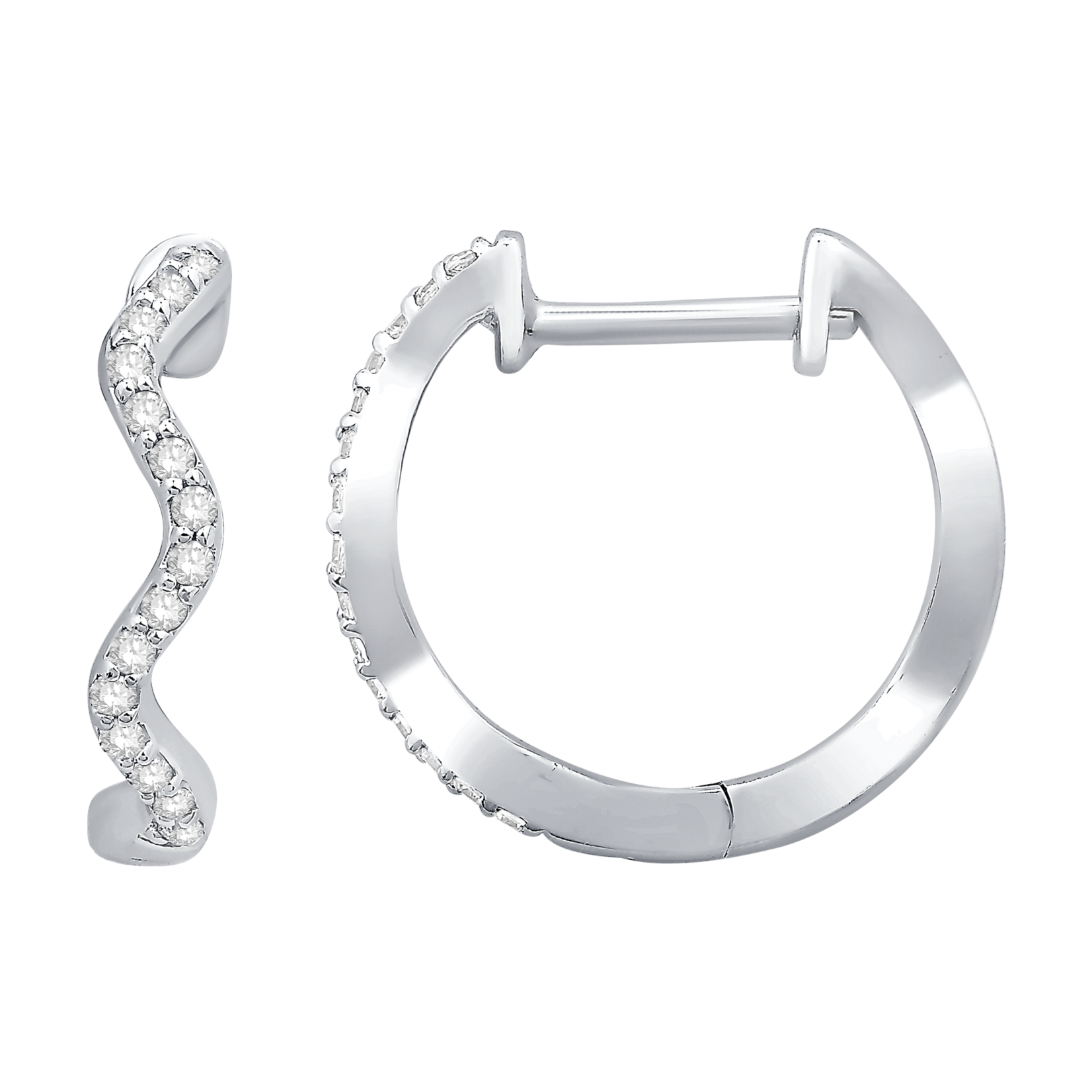 10K White Gold Diamond .13CTW Earrings