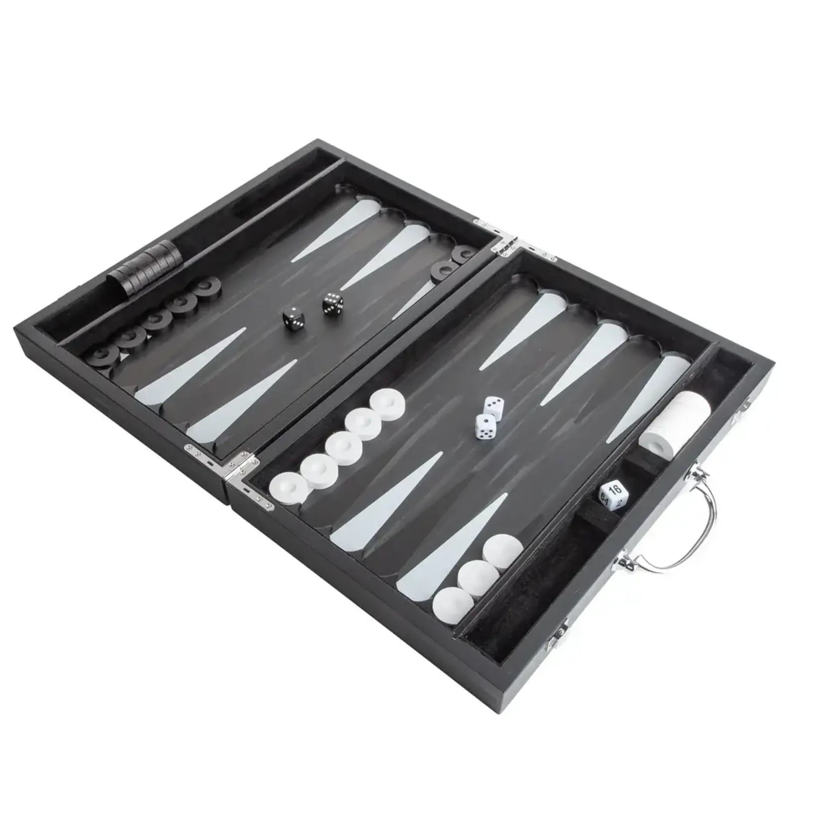 Matte Black Backgammon Set