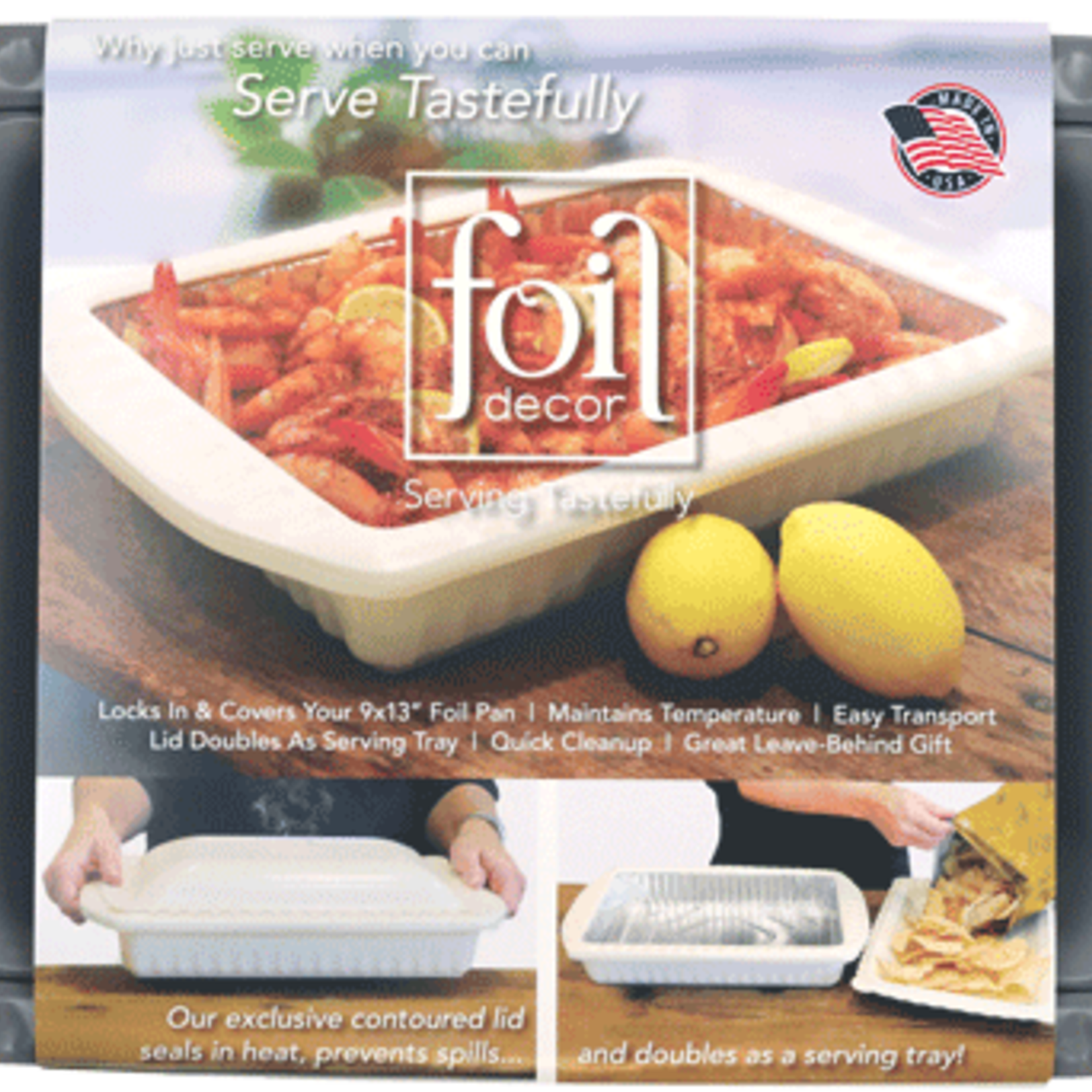 FOIL DECOR CASSEROLE DISH CHARCOAL