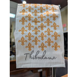 GOLD FLUER DE LIS TEA TOWEL