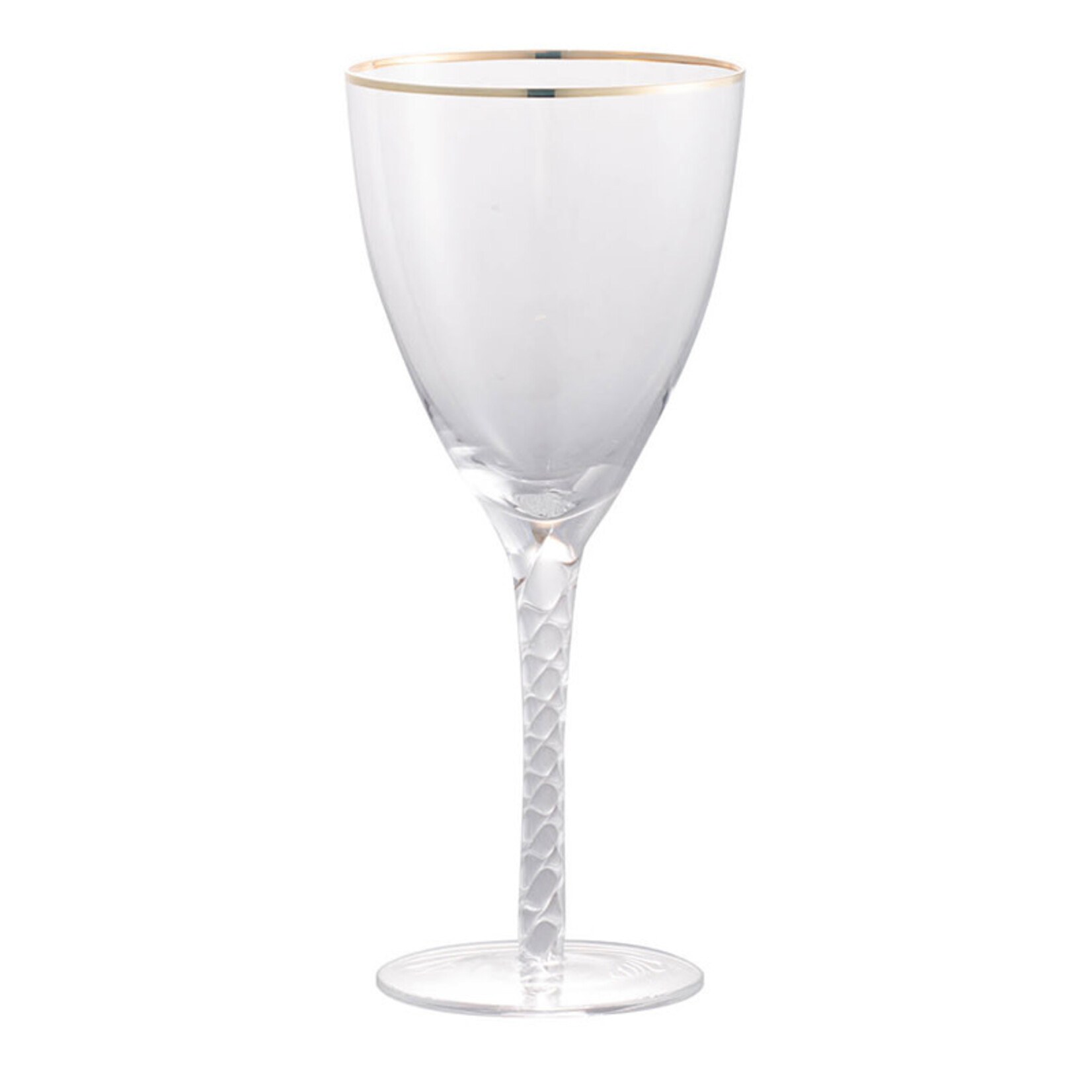 Gold Rim Wine Glass