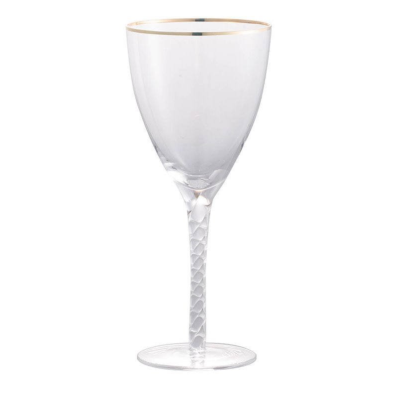 Gold Rim Wine Glass