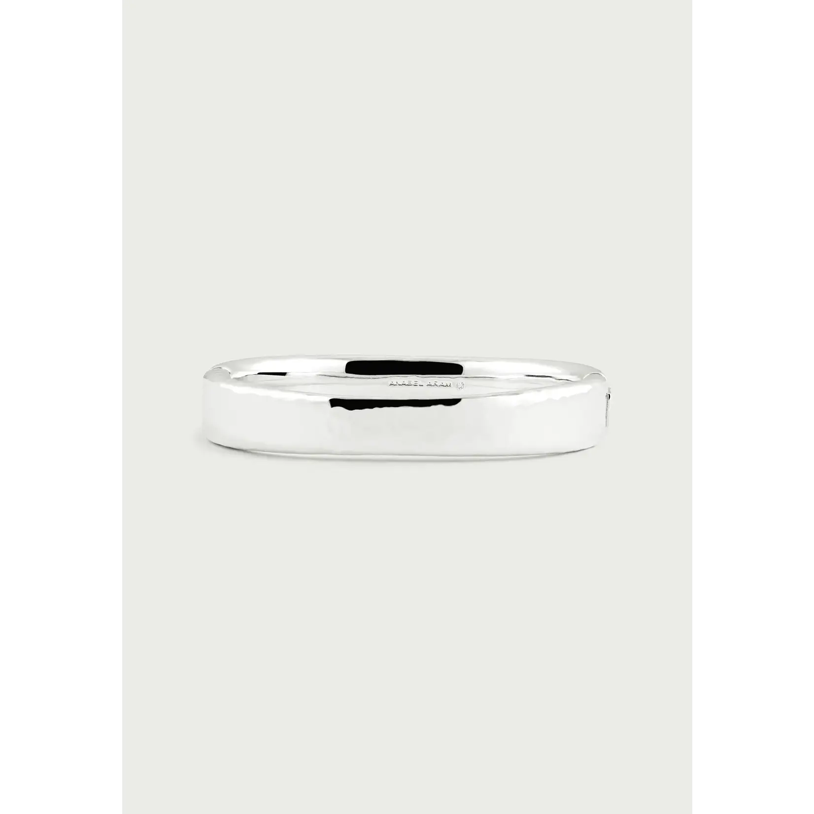 Farrier Wide Hinged Bangle, Silver