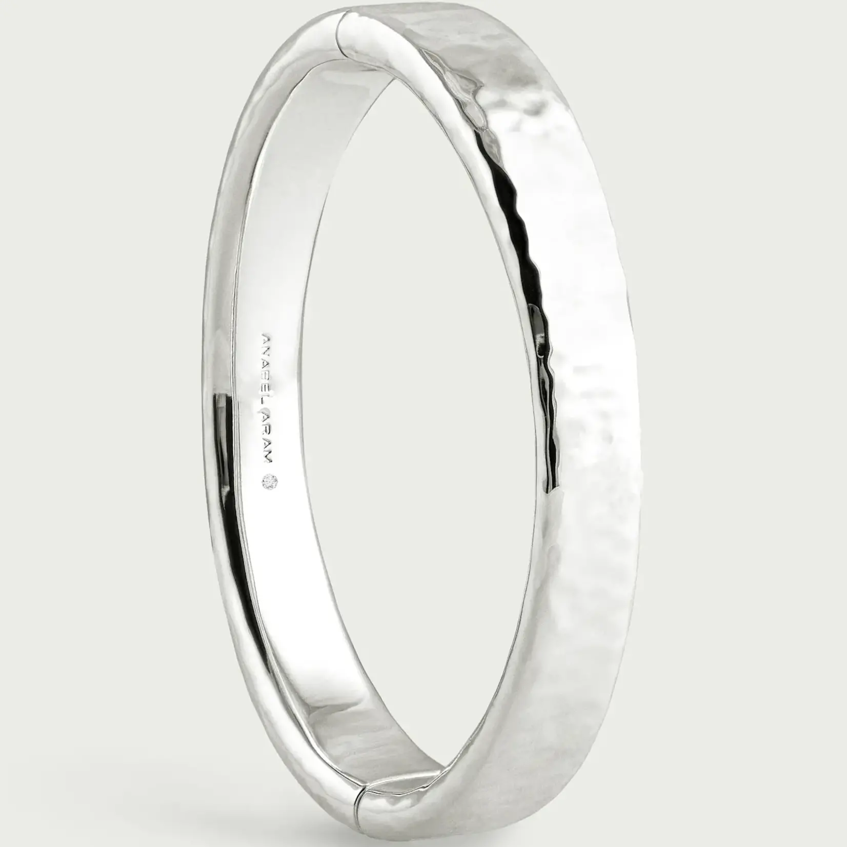 Farrier Wide Hinged Bangle, Silver