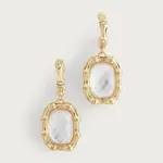 BAMBOO WITH MOTHER OF PEARL DROP EARRINGS