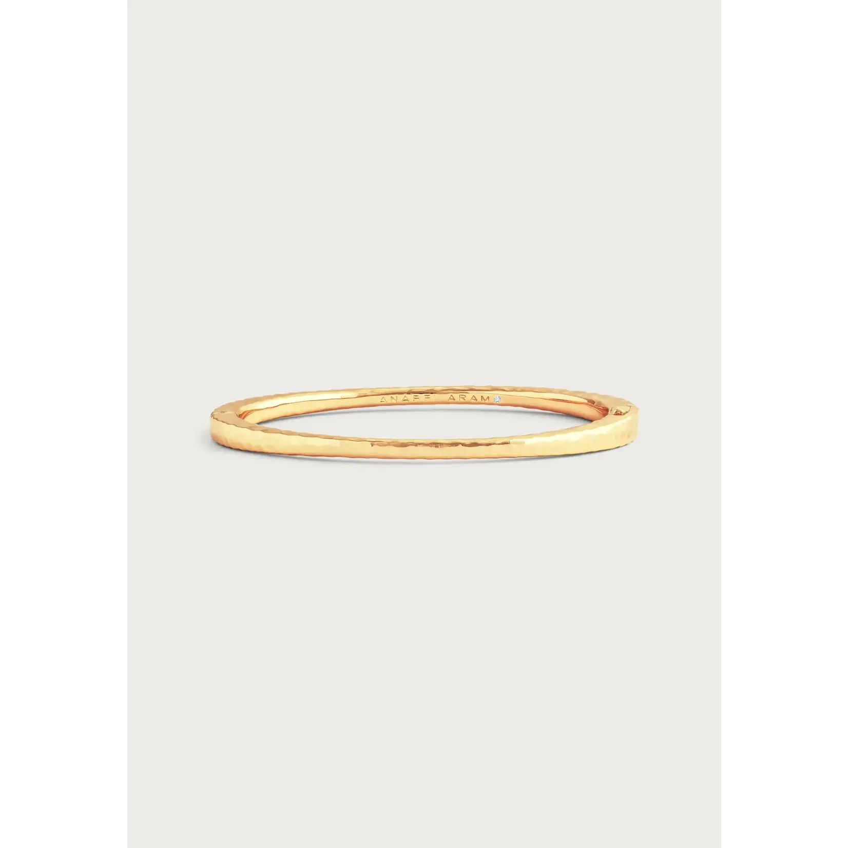 Farrier Thin Hinged Bangle, Gold