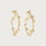 Orchid Hoop Earrings