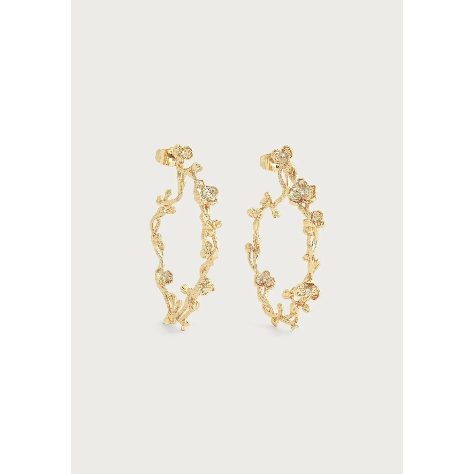 Orchid Hoop Earrings