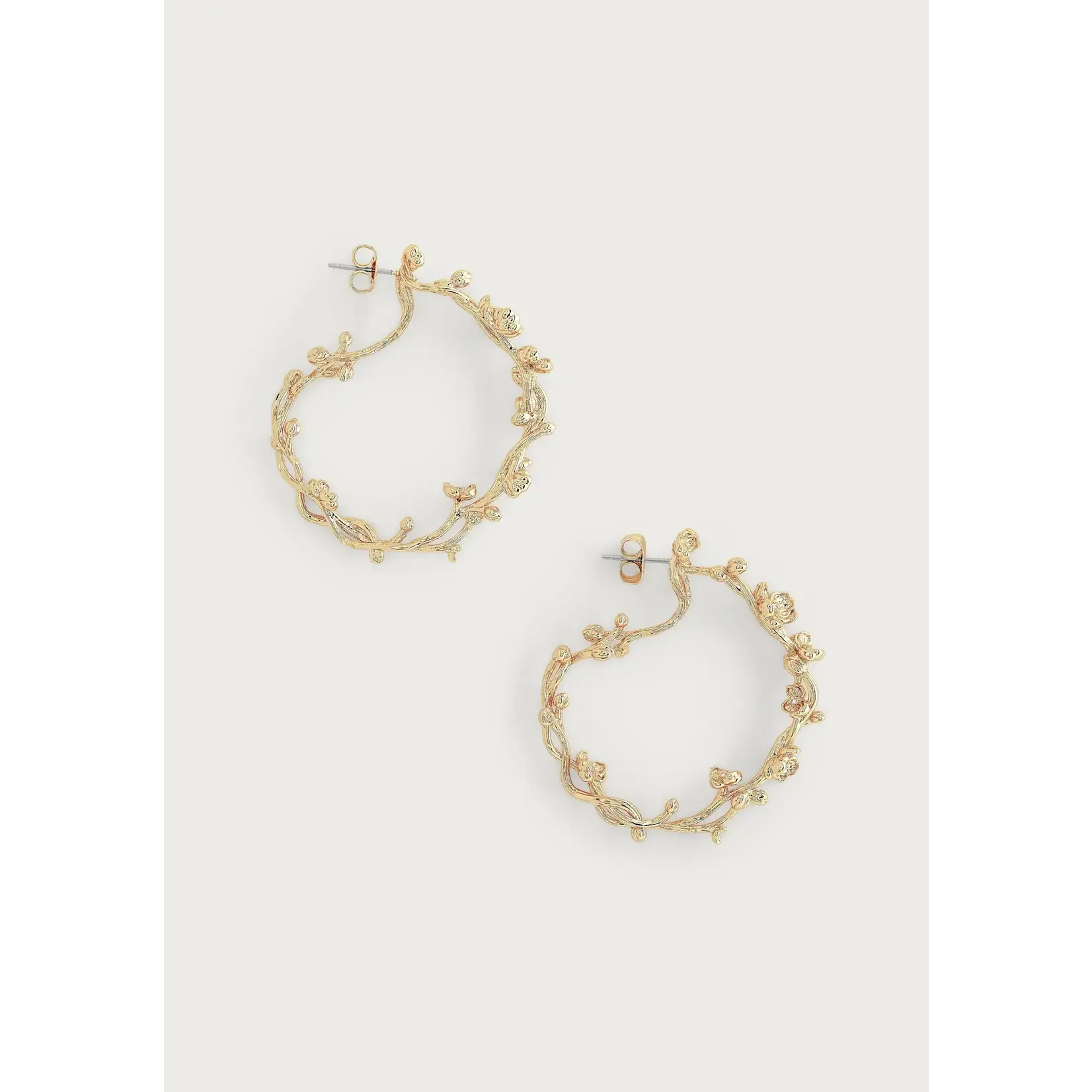 Orchid Hoop Earrings
