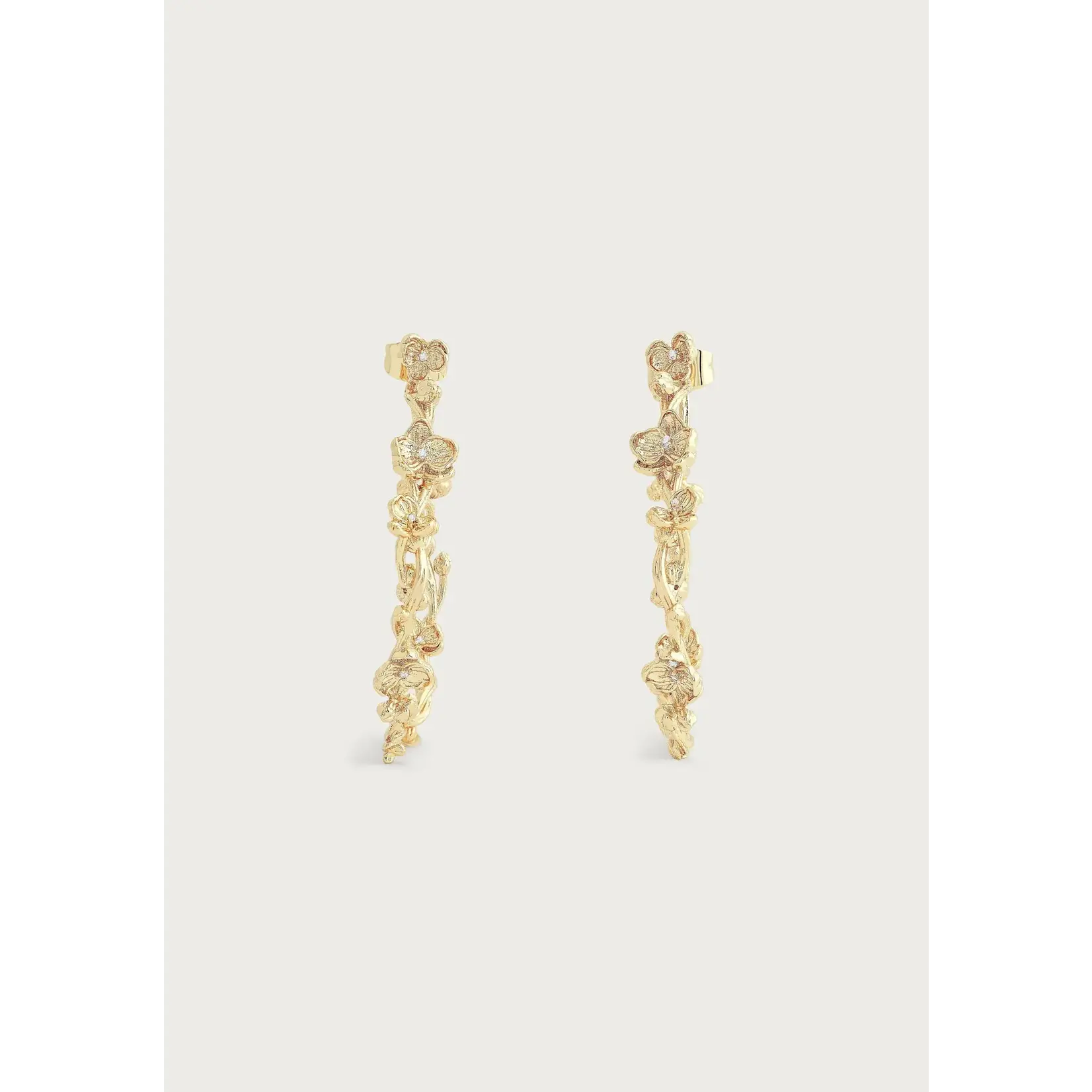 Orchid Hoop Earrings