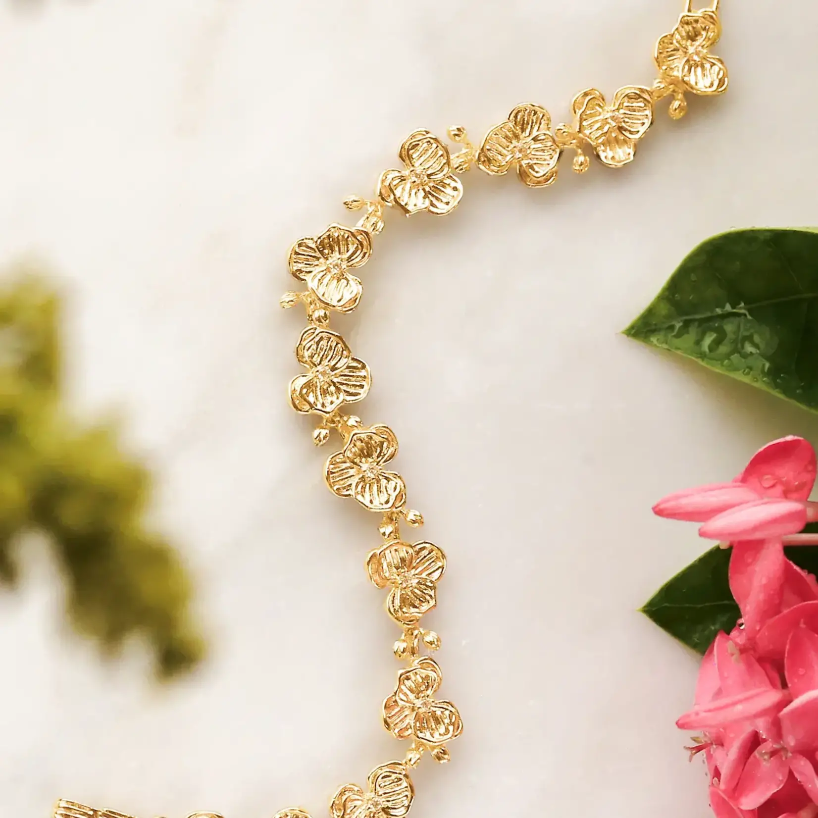 Orchid Link Bracelet
