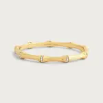 Bamboo Hinged Bangle, Gold