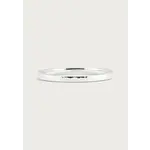 Farrier Medium Hinged Bangle, Silver