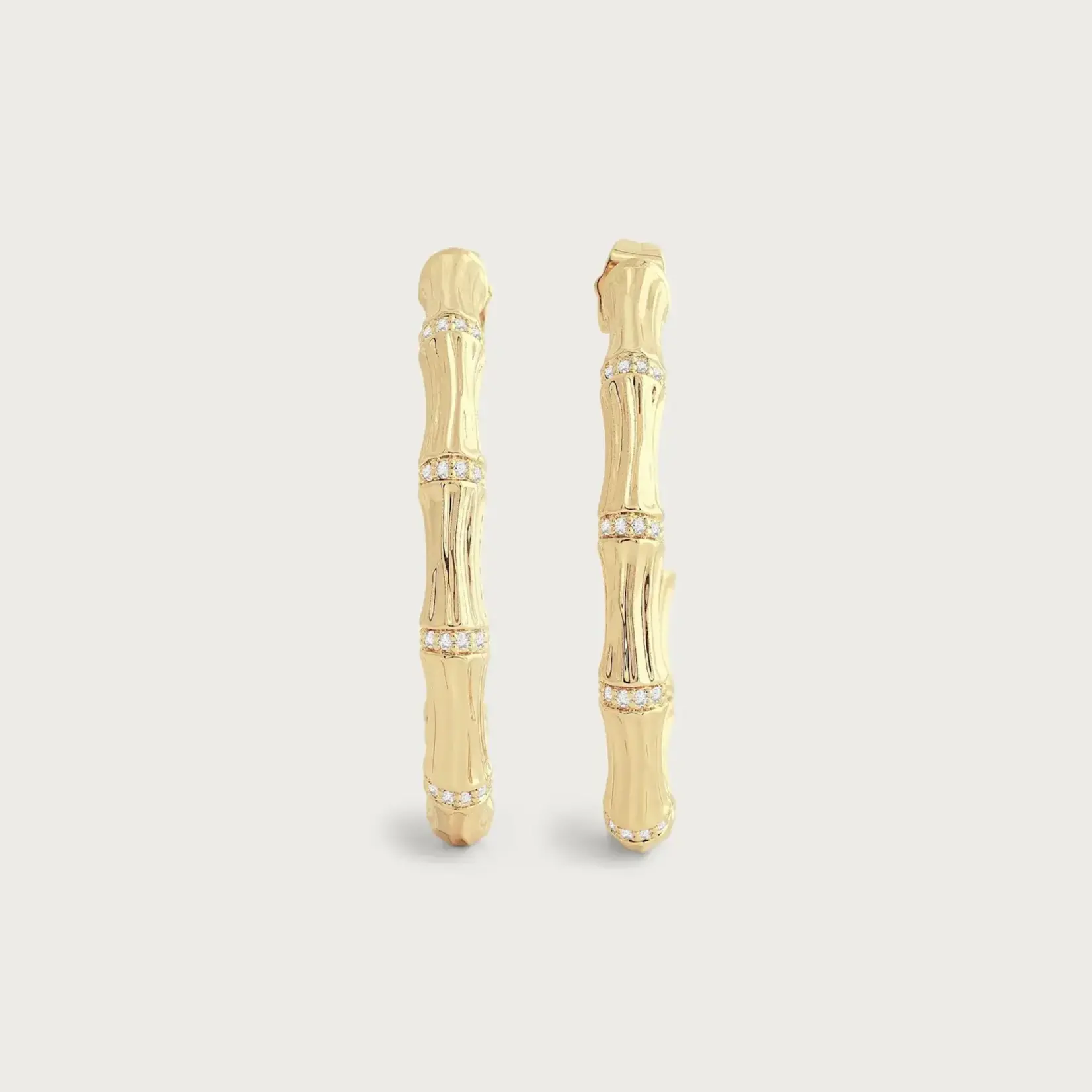 Bamboo Single Hoop Earrings