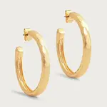 Farrier Medium Hoops, Gold