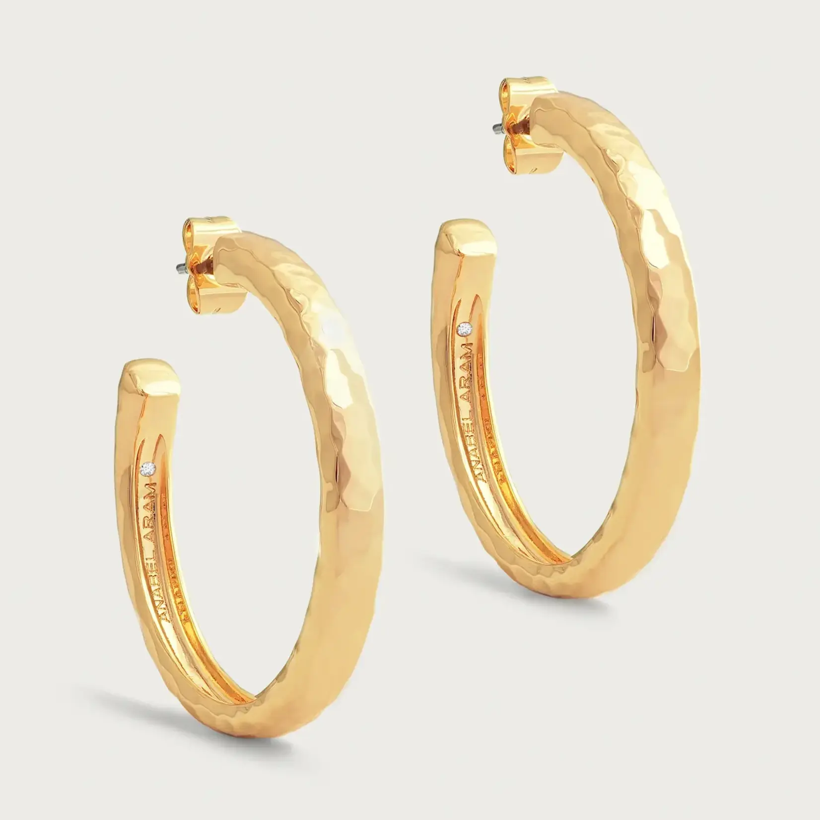Farrier Medium Hoops, Gold