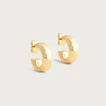 Farrier Huggie Hoop Earrings, Gold