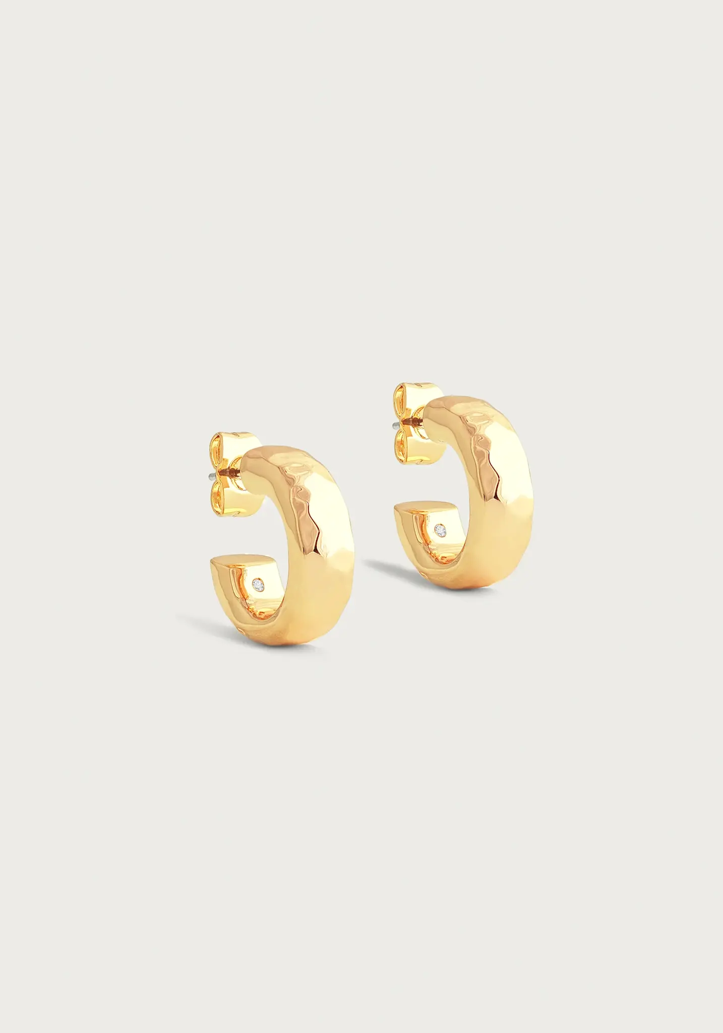 Farrier Huggie Hoop Earrings, Gold