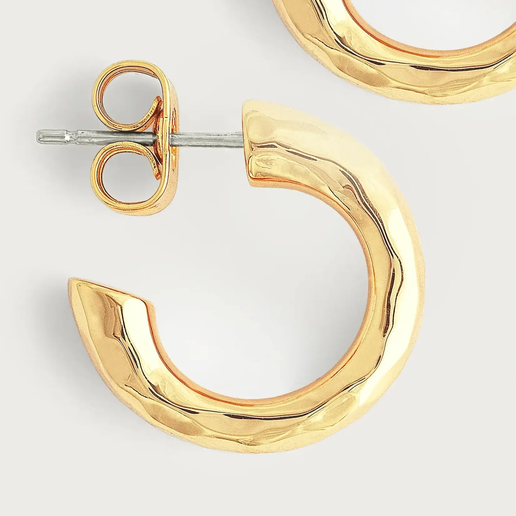 Farrier Huggie Hoop Earrings, Gold