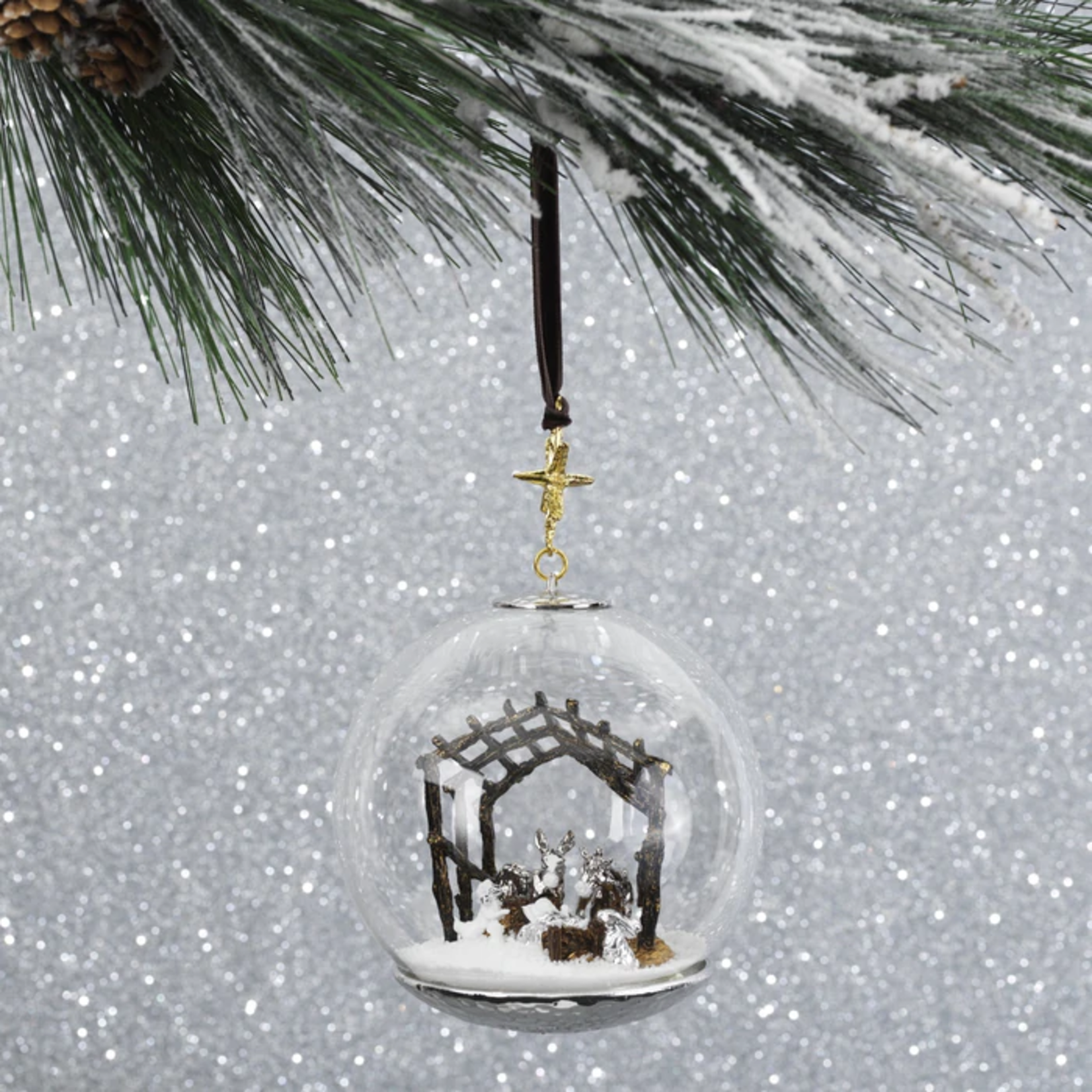 Michael Aram Manger Snow Globe Ornament