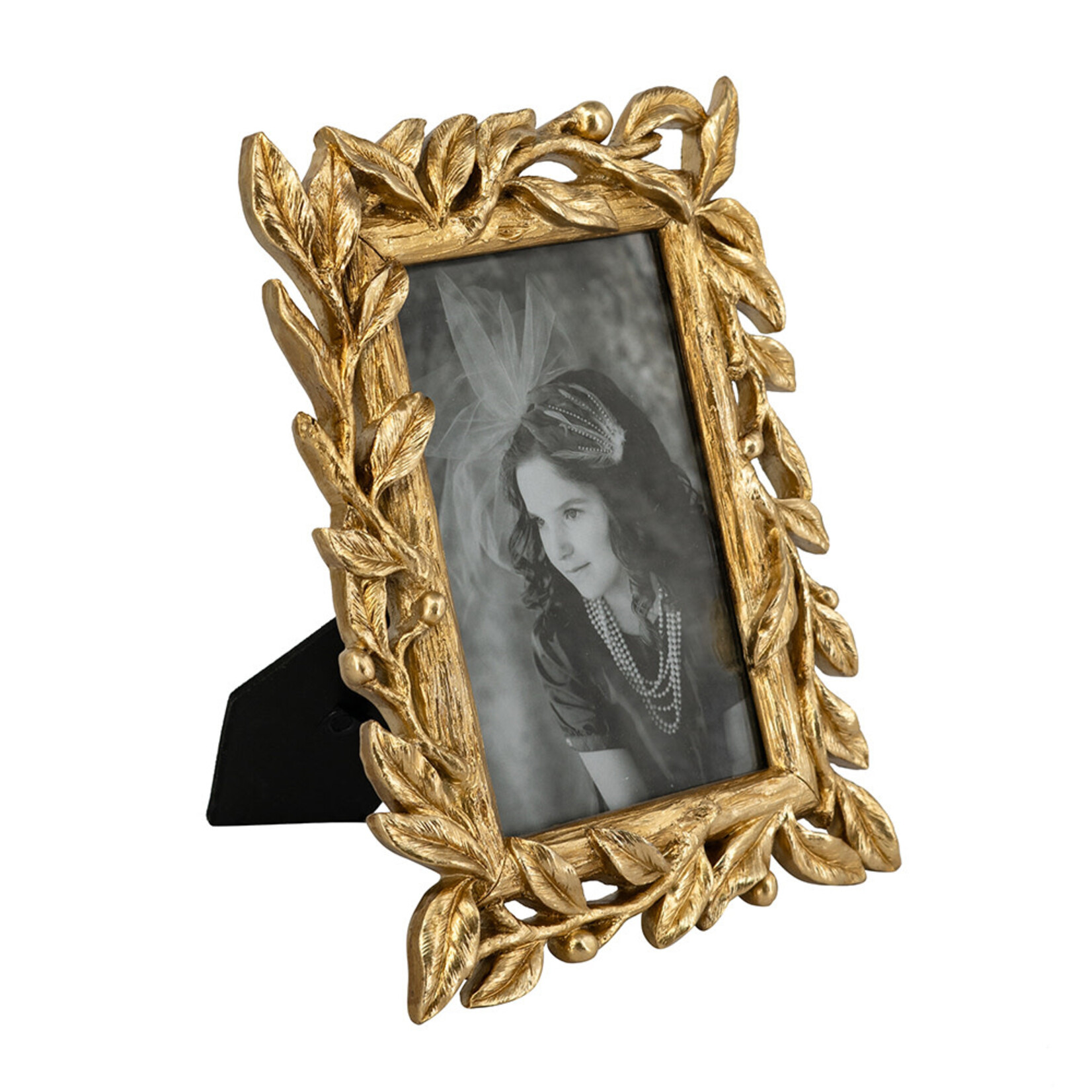 6.5x8.5" Gold Leaf Photo Frame with 4x6" Opening